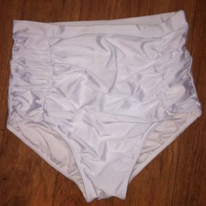 Relleciga White High Rise Bikini Bottoms (NWT)